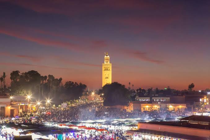 Koutoubia Mosque Marrakech at sunset
